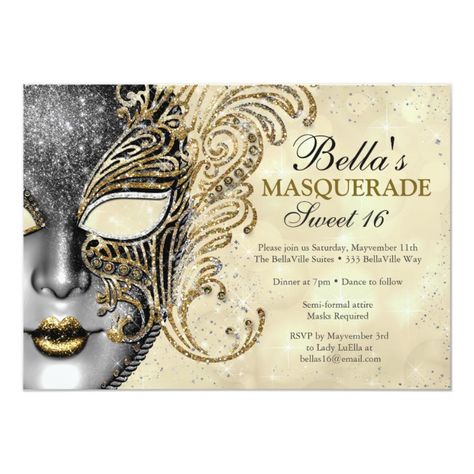 Masquerade Birthday Party Invitations #Ad , #AD, #Party#Invitations#created#Shop Masquerade Sweet 16, Black And Gold Masquerade Mask, Masquerade Mask Party, Quinceanera Masquerade, Sweet 16 Masquerade Party, Masquerade Birthday Party, Masquerade Invitations, Masquerade Party Invitations, Gold Masquerade Mask