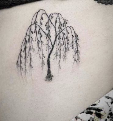 Weeping Willow Tree Tattoo Small Simple, Minimalist Willow Tree Tattoo, Weeping Willow Tattoo Simple, Willow Tree Tattoo Small Simple, Small Willow Tree Tattoo, Willow Tree Tattoo For Women, Silver Springs Tattoo, Willow Tattoo, Willow Tree Tattoo