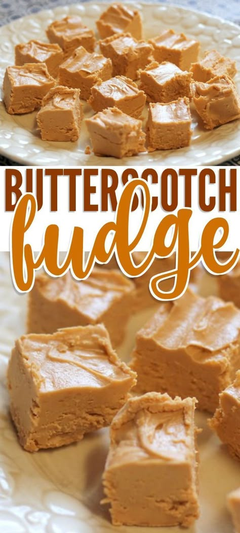 Butterscotch Fudge, Butterscotch Recipes, Hot Fudge Cake, Hot Chocolate Fudge, Homemade Fudge Recipes, Fudge Ingredients, Fudge Recipes Chocolate, Fudge Candy, Oh Fudge