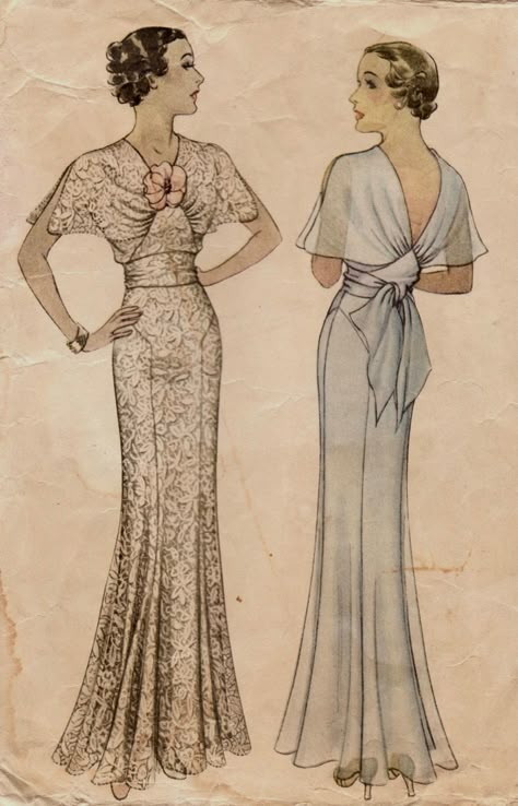 1930s 40s Fashion Women, 1930's Dresses, Vintage Fashion 1930s, 1930 Fashion, Fairytale Fashion, 30s Fashion, Vintage Dress Patterns, Stylish Women Fashion, 1930s Fashion