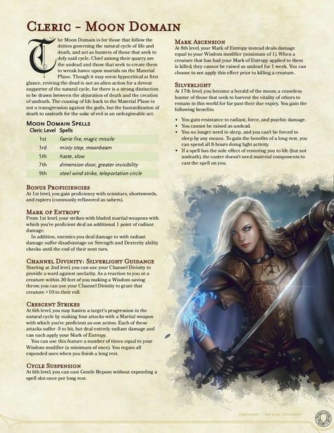 Cleric Domains, Unearthed Arcana, Dnd Cleric, Dungeons And Dragons Races, Evelynn League Of Legends, Dnd Stats, D D Classes, Dnd Races, Dnd Classes