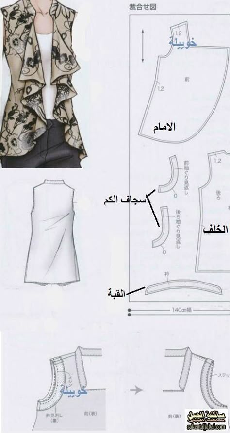 Áo Blu, Projek Menjahit, Sewing Tops, Clothes Sewing Patterns, Fashion Sewing Pattern, Dress Sewing Patterns, Blouse Pattern, Sewing Techniques, Fashion Sketches