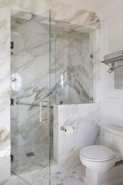 bathroom trends stone shower Quartz Showers Master Bath, Glamorous Master Bath, Guest Shower Ideas Bathroom, Stone Resin Shower Walls, Marble And Stone Bathroom, Bathroom Slabs Design, Swan Stone Shower Walls, Granite Shower Walls Master Baths, Tub In Walk In Shower Area