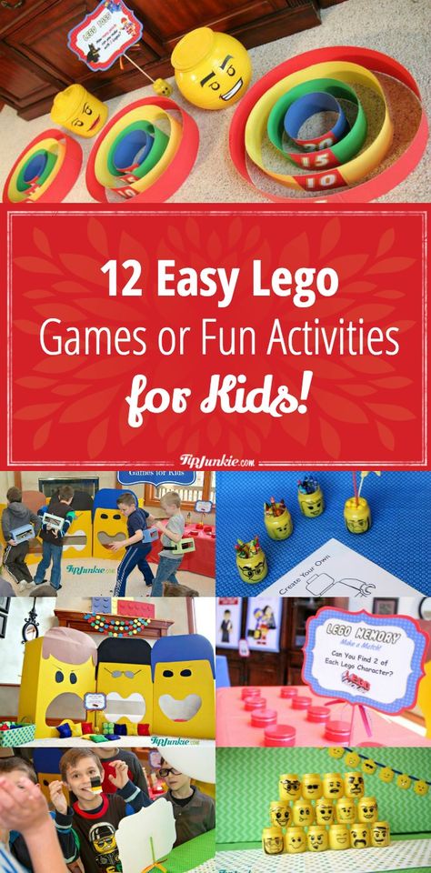 Lego Party Games, Lego Hacks, Backyard Party Games, Used Legos, Lego Club, Lego Activities, Lego Games, Lego Birthday Party, Autumn Activities For Kids