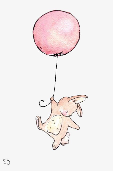 Holding balloons rabbit Art Mignon, Bunny Art, Art Et Illustration, Baby Art, Art And Illustration, Childrens Art, الرسومات اللطيفة, 귀여운 동물, Cute Illustration