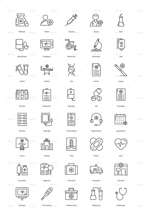 Medical Icons Medical Moodboard, Unique Icons, Medical Icon, Medical Instruments, Surgical Instruments, Vector Illustrations, Mobile Apps, Medicine, Presentation