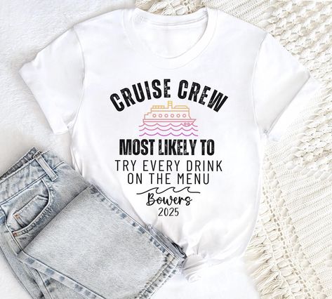 Cruise Shirts for Family, Matching Family Vacation Shirts 2025, Cruise Squad, Cruise Shirts Most Likely To, Custom Group Cruise Shirts - Etsy