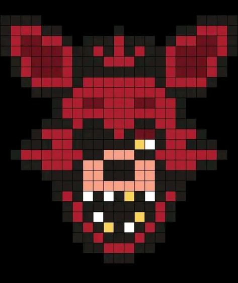 Fnaf Cross Stitch, Horror Pixel Art, Pixel Art Fnaf, Crossed Stitch, Art Fnaf, Easy Pixel Art, Pixel Art Templates, Art Templates, Pixel Art Design