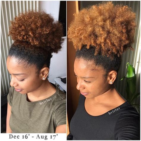 Crème Of Nature, Ginger Highlights, Afro Hair Dye, Afro Puffs, Dyed Tips, Natural Black Hair, Natural Hair Bun Styles, Natural Hair Products, Long Hair Tips