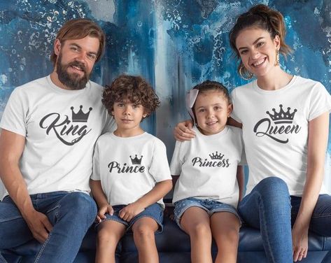 Family Tshirt Ideas Matching Shirts, Matching Gift Ideas, Christmas Sweatshirt Ideas, Wolf Child, King Queen Prince Princess, T Shirt King, Sweatshirt Ideas, Family Tshirt, Wild Girl