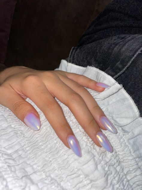 Opalite Nails, Silver Holographic Nails, Donut Nails Hailey Bieber, Glazed Donut Nails Hailey Bieber, Duochrome Nails, Opalescent Nails, Nails Hailey Bieber, Glazed Donut Nails, Donut Nails