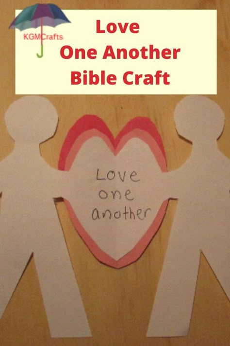 Christian Love Crafts For Kids, Sunday School Love Crafts For Kids, Valentines Day Bible Crafts For Kids, Love And Obey God Craft, Loving Others Craft, Love One Another Activity, Love God Love Others Craft, Christian Valentine Crafts For Kids, God Loves Everyone Craft