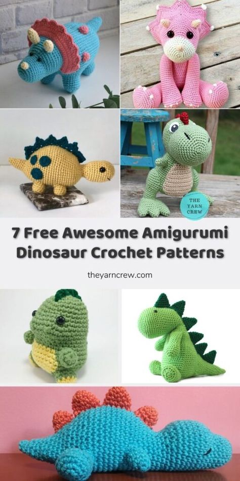 Crochet Dinosaur Pattern Free, Amigurumi Dinosaur, Dinosaur Crochet, Crochet Dinosaur Patterns, Crochet Dragon Pattern, Crochet Toys Free Patterns, Crochet Toys Free, Crochet Dinosaur, Crochet Dragon