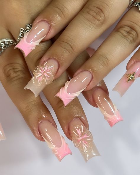 summer is right around the corner 😌 i can’t wait for all the colorful sets 🧡🩷 #frenchnails #springnails #summernails #pinknails💕… | Instagram Squared Summer Nails, Nail Designs 2024 Summer, Cute Nails Acrylic Summer 2024, Summer Nails 2024 Square, Tip Color Nails, Square Nails 2024, Square Summer Nails 2024, Nails Acrylic Summer 2024, Summer Nail Inspo 2024 Square