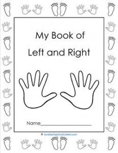 Left and Right - My Book of Left and Right - Position Words Class 1 Maths, Worksheet For Kindergarten, Pattern Activities, Free Printable Activities, Kindergarten Books, Primary Teaching, Hand Prints, Pre K Activities, Preschool Lessons