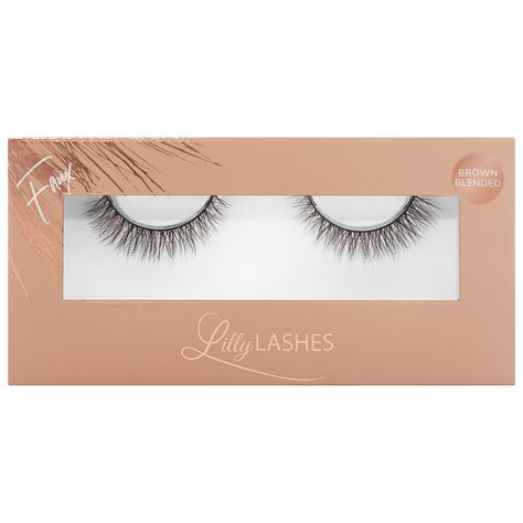 A faux-mink lash with a 60 to 40 blend of black and brown fibers to create the most natural glam look and delicate volume and length.Ingredient Callouts: Free of parabens, formaldehydes, formaldehyde-releasing agents, phthalates, mineral oil, retinyl palmitate, oxybenzone, coal tar, hydroquinone, sulfates SLS & SLES, triclocarban, triclosan, and contains less than one percent synthetic fragrance. It is also vegan, gluten-free, cruelty-free, and comes in recyclable packaging.What Else You Need to Natural Glam Look, Flared Lashes, Lilly Lashes, Coal Tar, Almond Eyes, One Percent, Different Hair Colors, Glam Look, Natural Glam