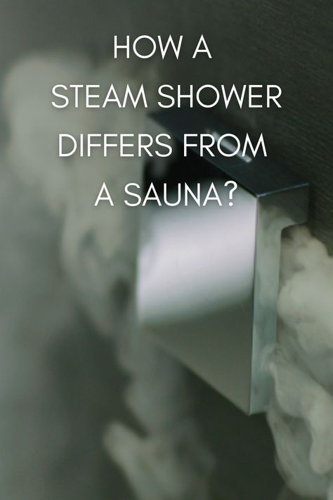 What's the difference between a steam shower and a sauna? We get this question a lot! To help you better understand their difference, here's a detailed explanation about it. And for your steam shower needs, feel free to message us directly anytime. Mr Steam Showers, Shower And Steam Room Combo, Sauna Steam Room Design, Indoor Steam Room, Steam Sauna Shower Combo, Steamer Shower Bathroom, Sauna In Master Bath, Sauna Shower Combo Master Bath, Steam Sauna Design