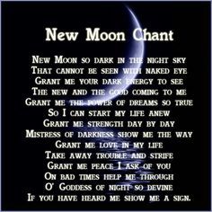 A New Moon Chant I have written.  https://www.facebook.com/pages/Wicca-Teachings/127815357367419 Moon Spells, New Moon Rituals, Moon Journal, Full Moon Ritual, Magick Spells, Sup Yoga, Wicca Witchcraft, Dark Energy, Show Me The Way