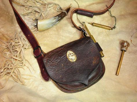 Leather Hunting Bag, American Frontiersman, Possibles Bag, Shooting Bags, Reloading Supplies, Powder Horn, Hunting Bags, Mountain Man, Essential Items