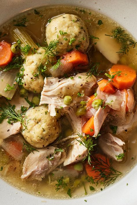 Chicken Matzo Ball Stew Recipe - NYT Cooking Matzo Ball Soup Recipe, Matzo Ball, Matzo Ball Soup, Matzo Meal, Matzoh Ball, One Pot Chicken, One Pot Dinner, Nyt Cooking, Chicken Stew