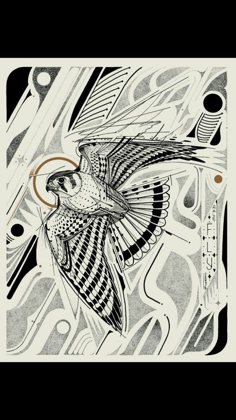 David Hale Tattoo, Hawk Drawing, Tattoo Art Prints, Bird Of Prey Tattoo, Falcon Tattoo, David Hale, Hawk Tattoo, Petit Tattoo, Geniale Tattoos