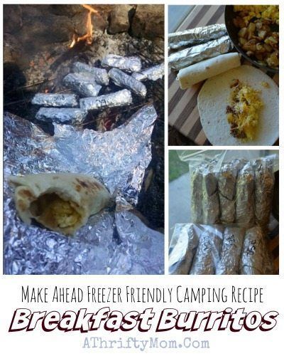 camping menu recipe ideas, Freezer Freindly breakfast burritos made on the campfire, camping hacks, breakfast ideas for outdoor cooking Camping Recipes Breakfast, Freezer Breakfast Burritos, Camping Menu, Camping Dishes, Camping Breakfast, Camp Stove, Camping Dinners, Low Carb Zucchini, Campfire Cooking