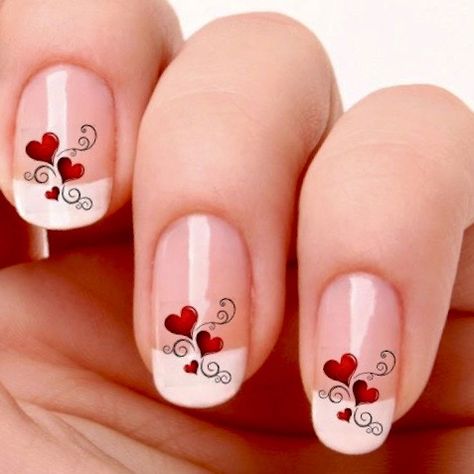 Vegas Nail Art, Fantastic Nails, Valentines Nail Art Designs, Valentines Nail, Vegas Nails, Bridesmaids Nails, Retro Nails, Valentine Nail Art, Finger Nail Art