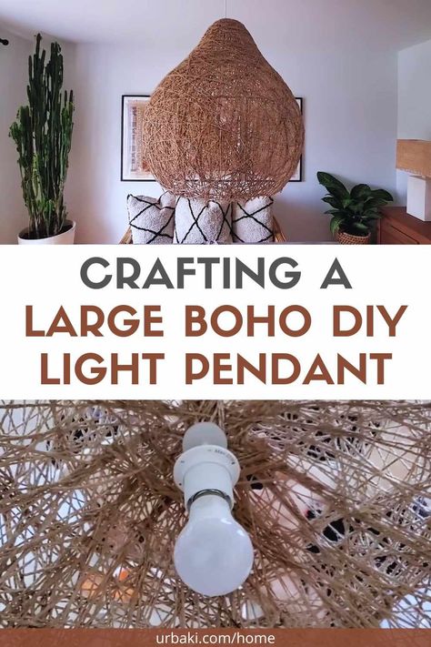 In the world of interior design, Bohemian-inspired decor has captured the hearts of many with its relaxed, eclectic vibe. Infusing your home with a touch of boho charm can instantly transform any space into a sanctuary of warmth and personality. One stunning centerpiece that embodies the boho aesthetic is a large DIY light pendant. In this article, we'll guide you through the process of creating your own breathtaking large Boho DIY light pendant, allowing you to add a captivating focal point... Diy Pendant Light Ideas, Diy Boho Light Fixture, Diy Boho Light, Diy Boho Chandelier, Diy Pendant Light Shade, Diy Hanging Light Fixtures, Diy Hanging Light, Boho Light Fixture, Bohemian Decor Inspiration