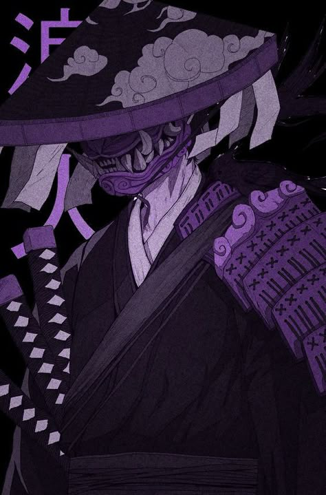 Purple Samurai, Zombie Wallpaper, Samurai Wallpaper, Dark Purple Wallpaper, Whatsapp Wallpaper Cute, Hero Costumes, Purple Art, Edgy Wallpaper, Purple Wallpaper