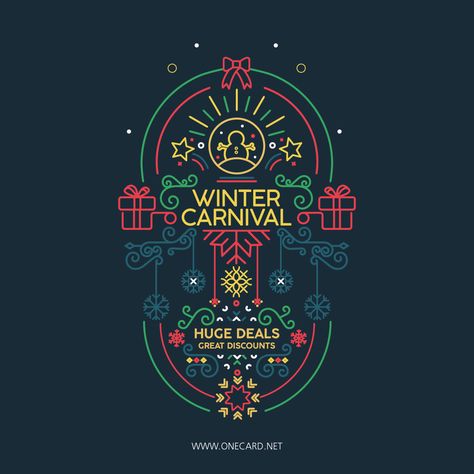 winter carnival line artwork . on Behance Carnival Logo Design, Carnival Logo, Quebec Winter Carnival, Winter Carnival, Festival Logo, International Holidays, New Year Postcard, Winter Shopping, Line Artwork