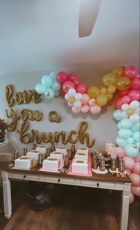 Brunch Banquet Ideas, Bridesmaid Brunch Decorations, Bridesmaid Brunch Ideas Table Settings, Love You A Brunch Theme, Bridesmaid Proposal Brunch Decorations, Bridesmaid Brunch Proposal, Bridal Brunch Table Setting, Brunch Bridal Shower Ideas Decorations Table Settings, Bridesmaids Proposal Brunch