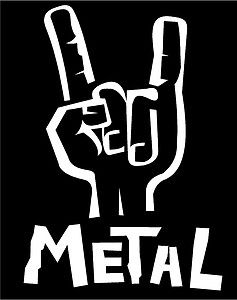 Metal \m/ Rock And Roll Sign, Girl Decals, Hand Symbols, Heavy Metal Art, Car Window Stickers, Heavy Metal Music, Rock Punk, Band Logos, Window Vinyl