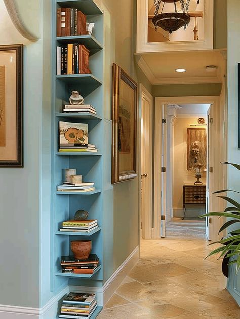 17 Narrow Entryway Ideas Narrow Entryway Mudroom, Hall Storage Ideas Narrow Hallways, Shallow Entryway Ideas, Narrow Space Ideas, Narrow Front Entryway Ideas, Entry Hallway Ideas Narrow, Narrow Entrance Hall Ideas, Minimalist Entryway Ideas, Hallway Bookshelf