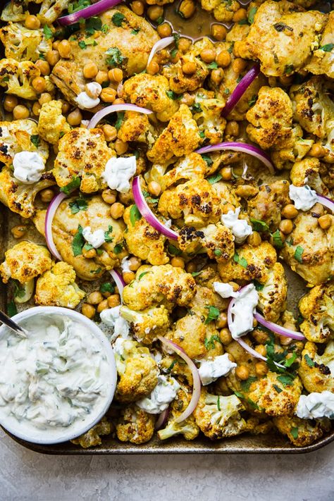 Cauliflower Sheet Pan Dinner, Chicken Sheet Pan Dinner, Chicken And Cauliflower, Sheet Pan Meals Chicken, Chicken Sheet Pan, Modern Proper, The Modern Proper, Rogan Josh, Sheet Pan Dinners Chicken