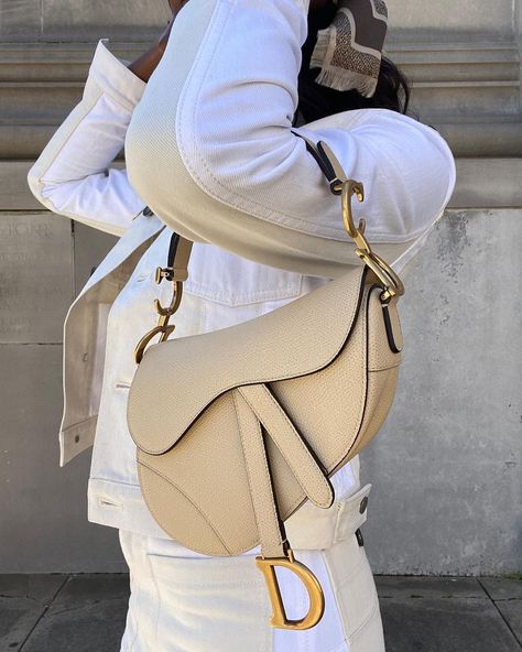 Beige Dior Saddle Bag, Dior Saddle Bag Outfit, Bison Board, Dream Bags, Trendy Purses, Luxury Bags Collection, Dior Saddle, Bag Obsession, Hot Bags