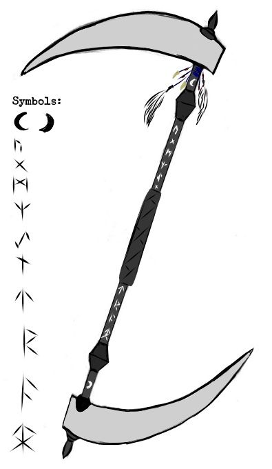 How To Draw A Scythe, Weopens Drawing, Sycthe Drawings, Fantasy Scythe Ideas, Cool Swords Drawing, Wepon Sketchs, Sythe Poses Reference, Scythe Drawing Reference, Anime Swords Ideas