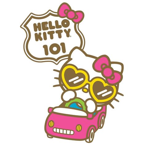 Hello Kitty Hollywood on Instagram: “Like any Californian, @hellokitty also has her preferred driving routes ❤️🚘 #sanrio #hellokittyhollywood” Hello Kitty Driving, Tokidoki Characters, Hello Kitty Vans, Hello Kitty Imagenes, Hello Kitty Car, Kitty Pictures, Hama Beads Minecraft, Hello Kitty Images, Kitty Drawing