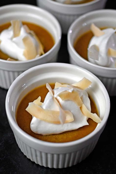 Paleo Pumpkin Custard, Paleo Pumpkin Dessert, Paleo Chocolate Chip Muffins, Eoe Diet, Maple Custard, Healthier Baking, Gluten Free Pumpkin Recipes, Pumpkin Coconut, Paleo Thanksgiving