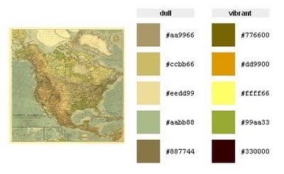 Vintage color palette Fantasy Map Making, Rpg World, Vintage Colour Palette, Clear Winter, 1930s House, Fantasy Map, Color Palette Generator, Vintage Map, Color Theory