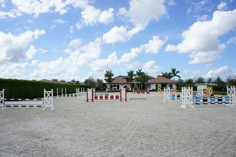 Winterwind Farm, Grand Prix Village, Fl. Outdoor Jumping Arena, Jumping Arena Outdoor, Show Jumping Arena, Horse Jumping Arena, Jumping Arena, Luxury Horse Stables, Minecraft Barn, Minecraft House Decor, Cottage Minecraft