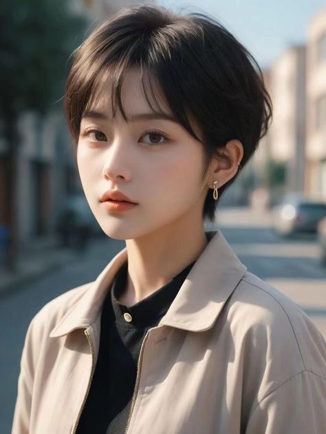 Japanese Pixie Cut, Short Hair Japanese Style, Short Hair Japanese, Hongkong 90s, Japanese Short Hair, Asian Hairstyles, Gado Gado, Shot Hair Styles, Face Reference