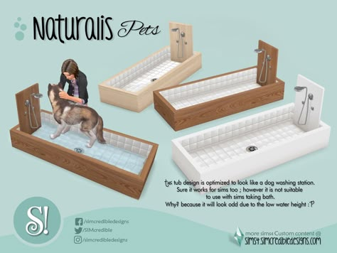 The Sims Resource - Naturalis Pets dog washing station Sims 4 Dog Bath, Invisible Crib Mod Sims 4, Sims 4 Pet Cc, Sims 4 Pets Mod, The Sims 4 Pack, Mods Sims 4, Lotes The Sims 4, Los Sims 4 Mods, Sims Pets