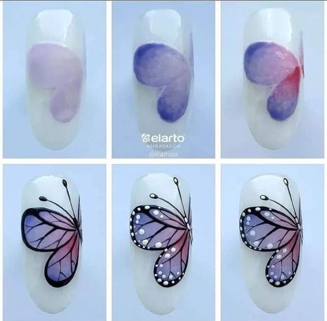 Feet Nail Design, Butterfly Nail Designs, Animal Nail Art, Pretty Toe Nails, Valentine Nail Art, Nail Drawing, Subtle Nails, Butterfly Nail Art, Nail Art Designs Diy