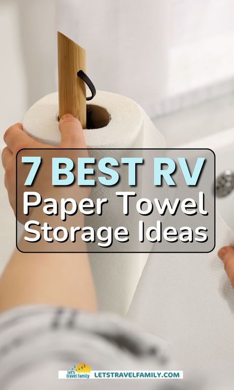 To make your camper life smooth and efficient, consider camper storage ideas. Optimize your space by utilizing clever storage solutions such as these 7 best RV paper towel storage ideas. Whether you want wall-mounted or suction-cup paper towel holders for your RV kitchen, this blog will help you decide on the best setup that works best for you! Paper Towel Storage Ideas, Camper Storage Ideas, Towel Storage Ideas, Full Time Rv Living, Paper Towel Storage, Paper Towel Holders, Kitchen Towel Holder, Camper Storage, Rv Kitchen