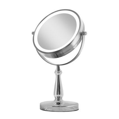 Zadro Next Generation Two-Sided LED Lighted Swivel Makeup/Shaving Mirror Finish: Shaving Mirror, Lighted Vanity Mirror, Flawless Makeup Application, Magnifying Mirror, Makeup Mirror With Lights, Cosmetic Mirror, Mirrors Wayfair, Led Mirror, Flawless Makeup