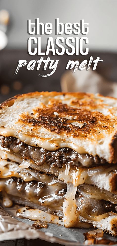 Classic Patty Melt [45 Minutes] – Chasety Patty Melts On Blackstone, Sourdough Burger Patty Melts, Blackstone Patty Melt, Homemade Patty Melt, Patty Melt Recipe Pioneer Woman, Burger Patty Recipe, Patty Melt Recipe, Yummy Sandwiches, Foodie Lover