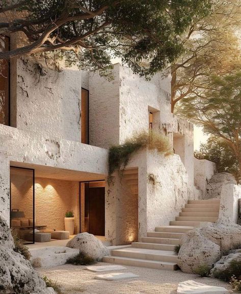 Stone Paint, Mediterranean Villa, Alicante Spain, Mediterranean Home, Spanish House, Mediterranean Homes, Stone Houses, Dream House Exterior, House Architecture Design