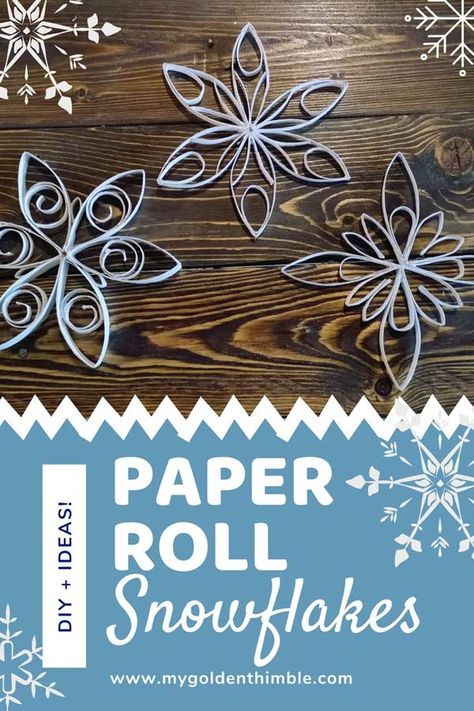 Did you know you could make a toilet paper roll craft for Christmas decorations? Here you will find lots of cool snoflakes DIY made out of toilet paper rolls. Click here to see all the snowflakes DIY ideas for this amazing, easy and affordable christmas diy decoration Toilet Paper Roll Snowflakes, Paper Roll Snowflakes, Paper Towel Roll Art, Toilet Paper Roll Diy, Diy Christmas Angel Ornaments, Craft For Christmas, Snowflakes Diy, Paper Roll Crafts Diy, Toilet Paper Roll Craft