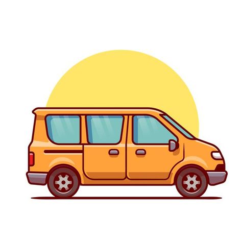 Van car cartoon. vehicle transportation ... | Premium Vector #Freepik #vector #car #city #sports #cartoon Vans For Kids, Van Drawing, Transport Images, Farm Cartoon, Bus Cartoon, Graphical Design, Easy Art For Kids, Car Icons, Van Car