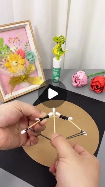 Itsy Bitsy Artsy I Art & Craft I Creative DIY on Instagram: "DIY Bow and Arrow with very common supplies. 🏹 ✂️✨ A quick and easy Fun Toy from cotton buds and rubber band only. Hurry up and give it a try with your kids.  . . . 📌 Follow me for more: ➡️ @itsy_bitsy_23 ➡️ @itsy_bitsy_23 ➡️ @itsy_bitsy_23 . . . . #DIY #CraftingIdeas #KidsCrafts #CreativePlay #craftytoys #bowandarrow #creative #holidayfun #EasyCrafts #KidFriendly #CraftyKids #parentchildhandicraft #CraftingWithKids #handcrafted #RecycledCrafts #HandmadeToys #CraftyFun #childrenshandicraft #CreativeKids #FunWithCrafts #PlaytimeFun #Handmade #parentchildhandmade  #ArtAndCrafts #CraftyCreations #holidaycrafts #HomemadeToys #cottonbudscraft #CraftyDad #parentinghacks" Diy Bow And Arrow, Arrow Crafts, Diy Flag, Kids Handicraft, Homemade Toys, Cotton Swabs, Bow And Arrow, Cotton Buds, Crafty Kids